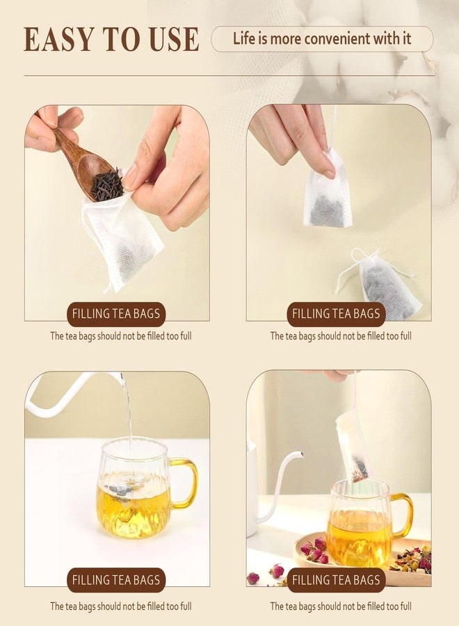 Ferrochef 1800 Pcs Tea Bags for Loose Leaf Disposable Tea Filter Bags Bulk Natural Empty Drawstring Infuser Sachets for Coffee Spices Herbs - Image 4