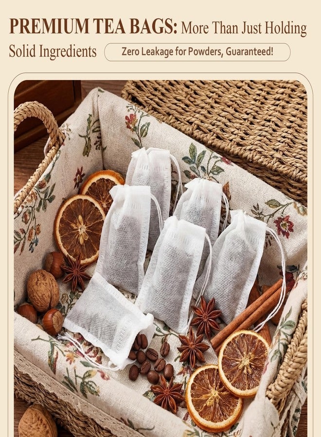 Ferrochef 1800 Pcs Tea Bags for Loose Leaf Disposable Tea Filter Bags Bulk Natural Empty Drawstring Infuser Sachets for Coffee Spices Herbs - Image 3