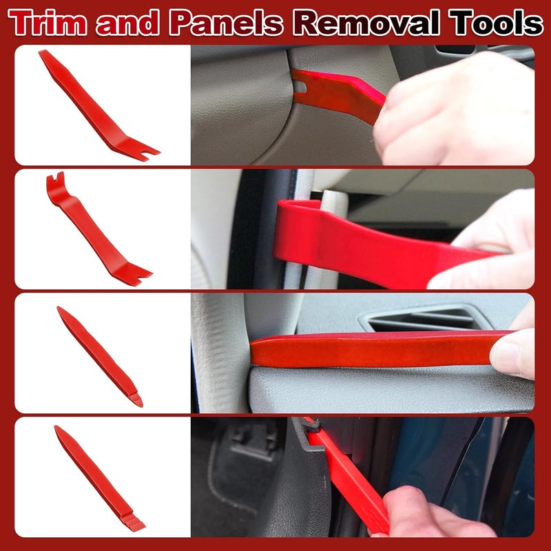 Keze 7 Pcs Auto Plastic Trim Removal Pry Tool （Red） - Image 5