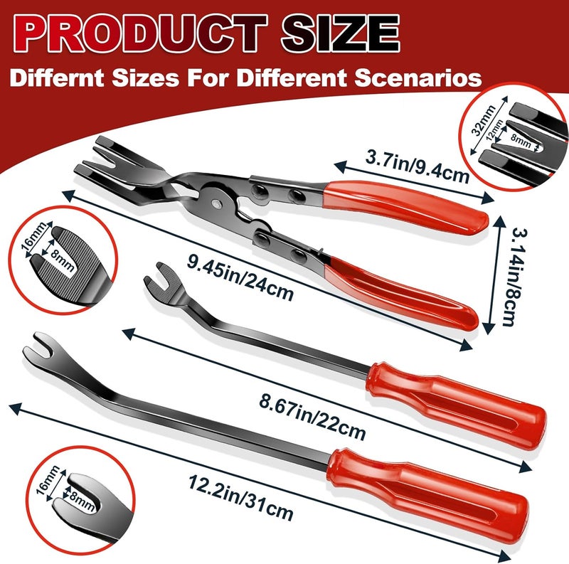 Keze 7 Pcs Auto Plastic Trim Removal Pry Tool （Red） - Image 2