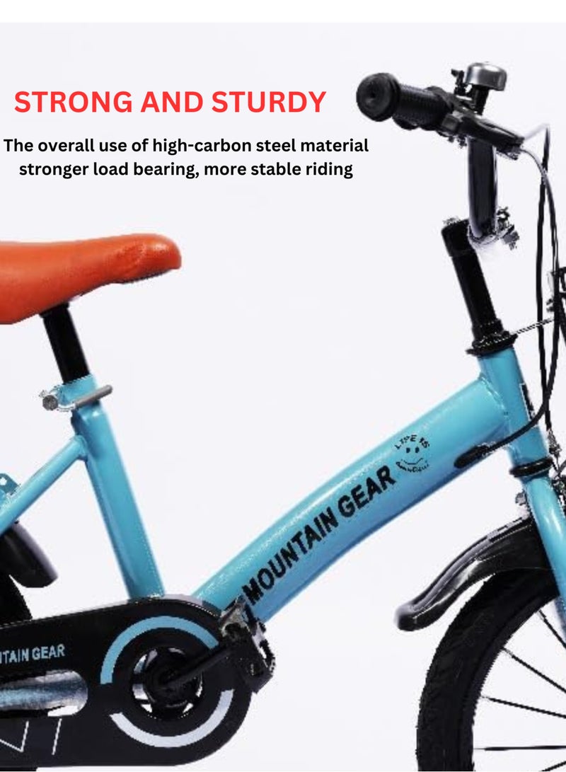MG Children's bicycle for 5-9 Years old Kids Bike, 18 inch Cycle, Blue - Image 2