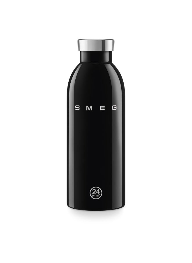سميج زجاجة مياه SMEG x 24Bottles سعة 500 مل، زجاجة مياه ستانلس ستيل قابلة لإعادة الاستخدام، زجاجة شرب من ستانلس ستيل 18/8، زمزمية مياه رياضية خفيفة بغطاء محكم مانع للتسرب، زجاجة مياه بدون BPA للجيم والرياضة والشغل والمكتب والجامعة والسفر والاستخدام اليومي - Image 3