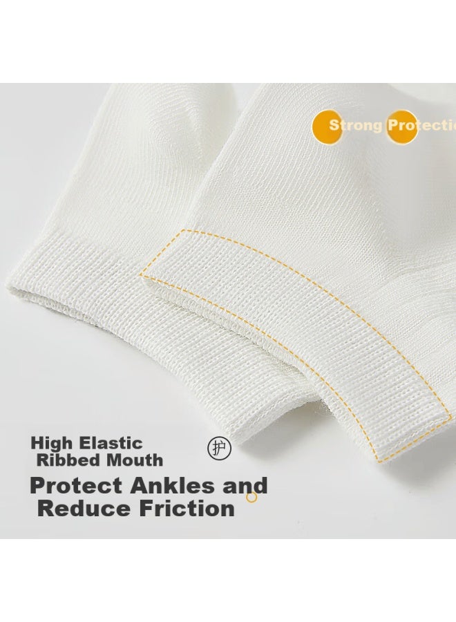 MIIOW 6 Pairs Of Pure Cotton Socks For Women, Summer Thin Casual Versatile White Ladies' Socks Boat Socks Antibacterial Deodorant Short Socks - Image 5