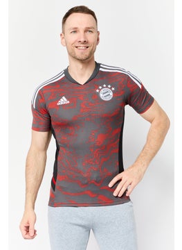Adidas Men Sportswear Fit Short Sleeve Football Jersey, Dark Grey  - Image 1