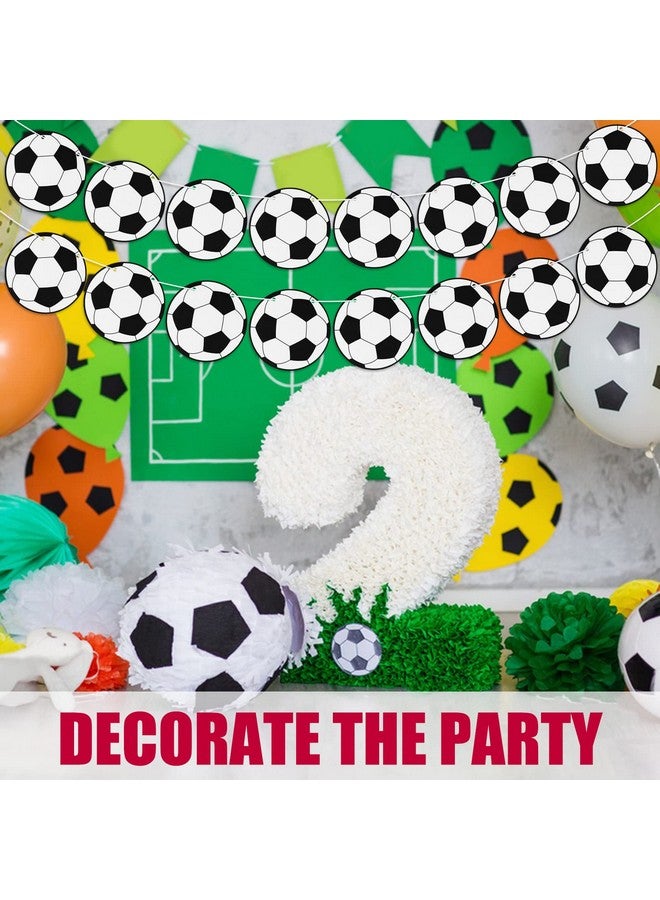 CABAX زينة حفلات كرة القدم من CABAX - مجموعتان من لافتات كرة القدم وبطاقات لمشجعي كرة القدم من الأولاد والبنات، 16 قطعة - Image 4