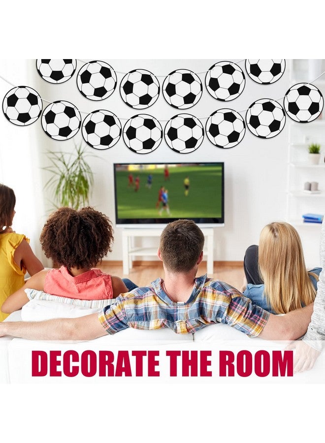 CABAX زينة حفلات كرة القدم من CABAX - مجموعتان من لافتات كرة القدم وبطاقات لمشجعي كرة القدم من الأولاد والبنات، 16 قطعة - Image 3