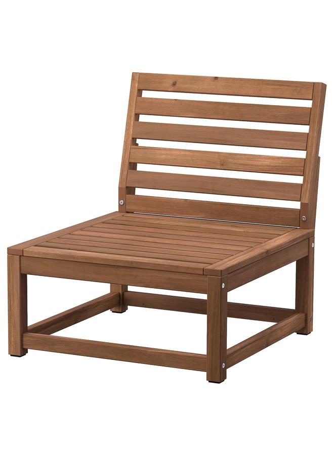 زبون كرسي مريح للاستخدام الخارجي، بني فاتح مصبوغ - Image 1