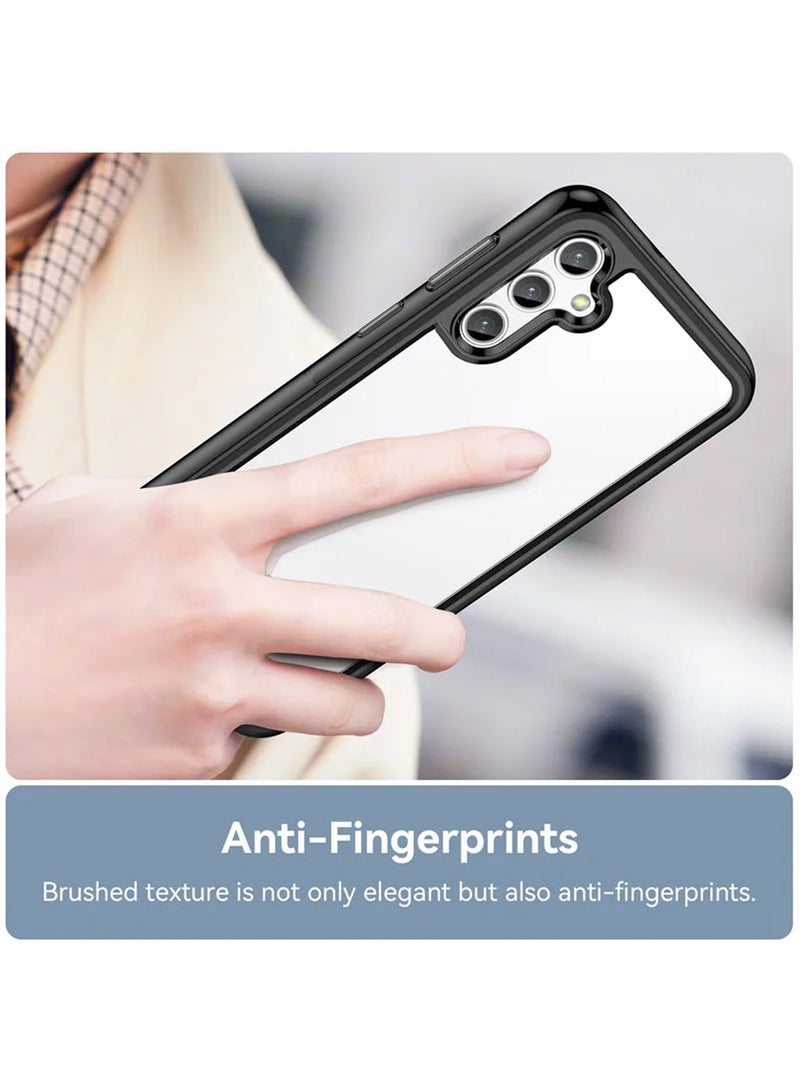 Wtech Hybrid Translucent Silicone Raised Camera Lips Case Cover For Samsung Galaxy A55 5G 2024 Black - Image 2