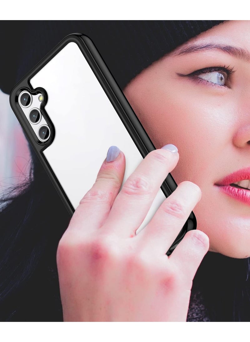 Wtech Hybrid Translucent Silicone Raised Camera Lips Case Cover For Samsung Galaxy A55 5G 2024 Black - Image 5