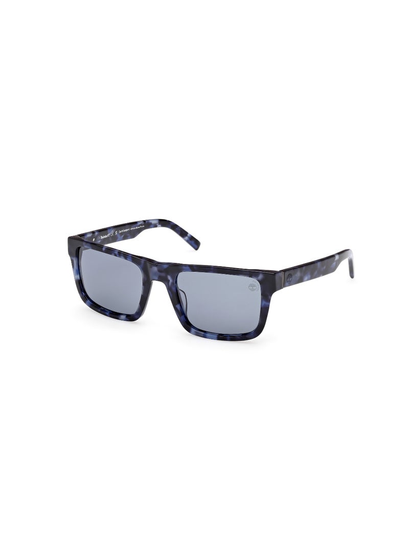 TIMBERLAND FULL RIM MALE SQUARE BLUE ACETATE SUNGLASSES - Image 1