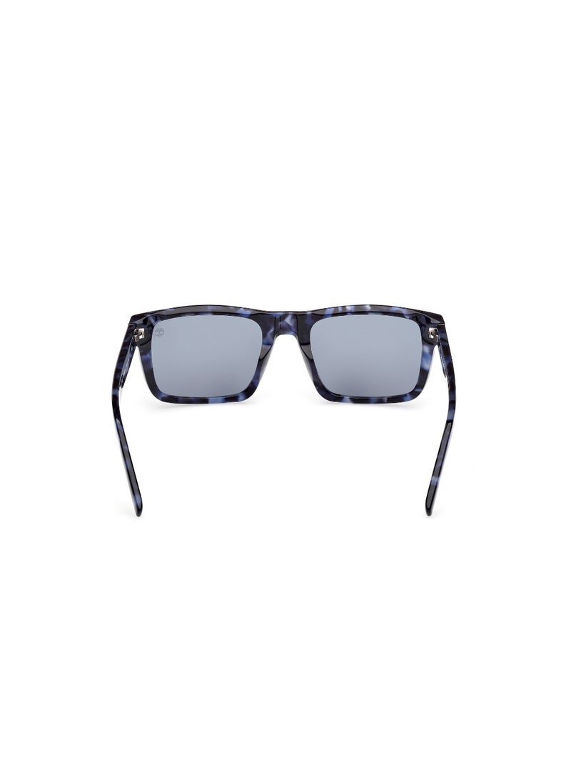 TIMBERLAND FULL RIM MALE SQUARE BLUE ACETATE SUNGLASSES - Image 4