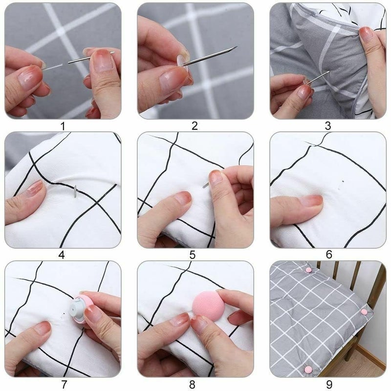 SARVYA SHOP SARVYA SHOP Bed Sheet Clips Duvet Cover Holding Clips NonSlip Cover Fixator Comforter Quilt Holder with OneKey Unlock for Blanket Bed Sheet Curtain Socks Mattress Pack of 12 Multicolour  - Image 2