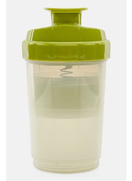 KitchenCraft Healthy Eating Protein Shaker Bottle 575ml, Light Green  - Image 1