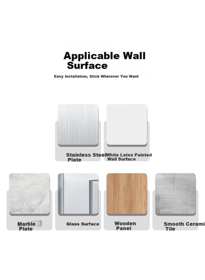 Miloch Mileqi Door Wall Hooks, No Drilling Strong Adhesive Hooks For Walls, No Damage To Walls, Wallpaper, Traceless Nail-free Hooks For Picture Frames, Transparent Style - Image 2