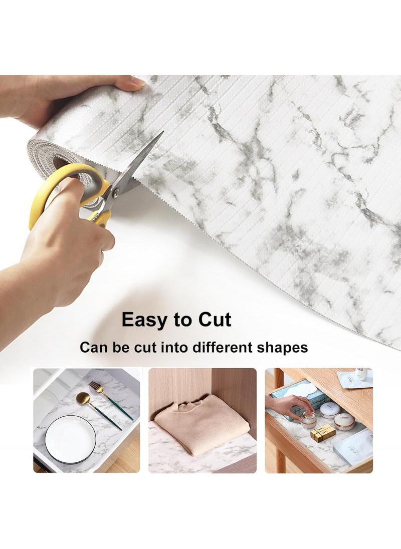 Bluejw PVC Cabinet Mats Refrigerator Anti Slip Mats Waterproof And Oil Proof Mats Kitchen Drawer Storage Mats Dust Proof Mats Shelf Liners For Kitchen Cabinets Non Adhesive Cabinet Liner Non Slip Contact Paper Waterproof Easy To Clean For Shelf  - Image 4