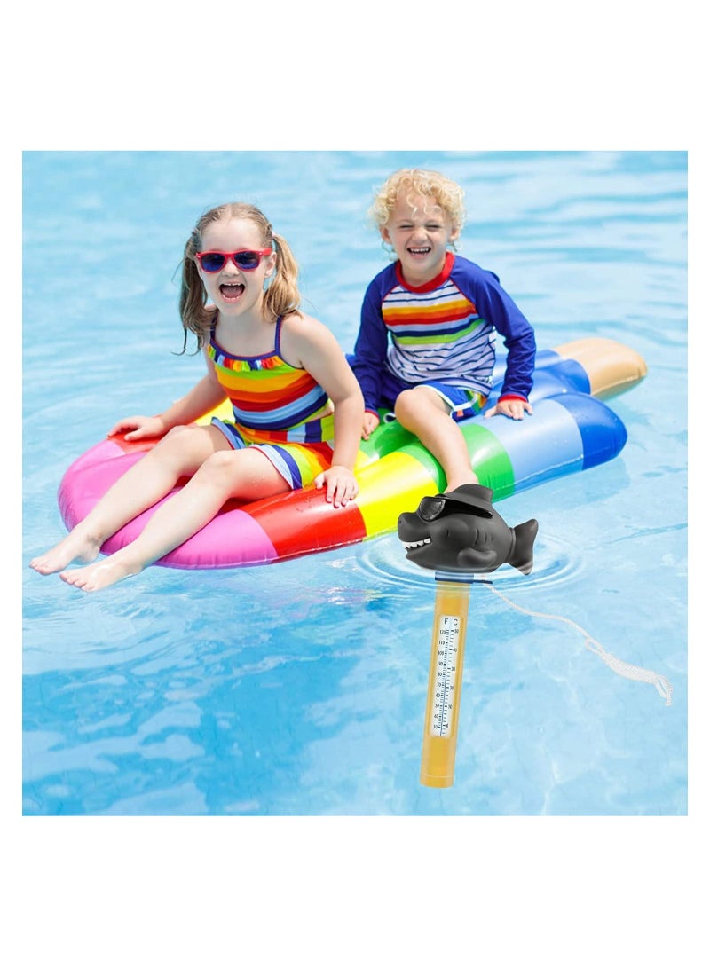 ترمومتر عائم للبركة، حجم كبير سهل القراءة لدرجة حرارة الماء، مقاوم للكسر مع حبل للبرك وحمامات السباحة الداخلية والخارجية - Image 3