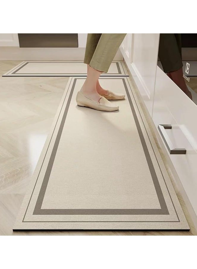 تايكوم سجاد مطبخ دياتوم، سجادة مطبخ غير قابلة للانزلاق، سجادة دش من الألياف الدقيقة الناعمة، قابلة للغسل في الغسالة، سريعة الجفاف، سجادة مطبخ فائقة مقاس 45 × 75 و45 × 120 سم