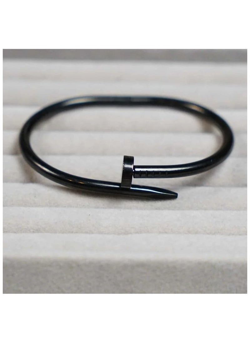 Fayrouz Jewellery - Modern bracelet - 18K 316L stainless steel - elegant open nail design - Image 1