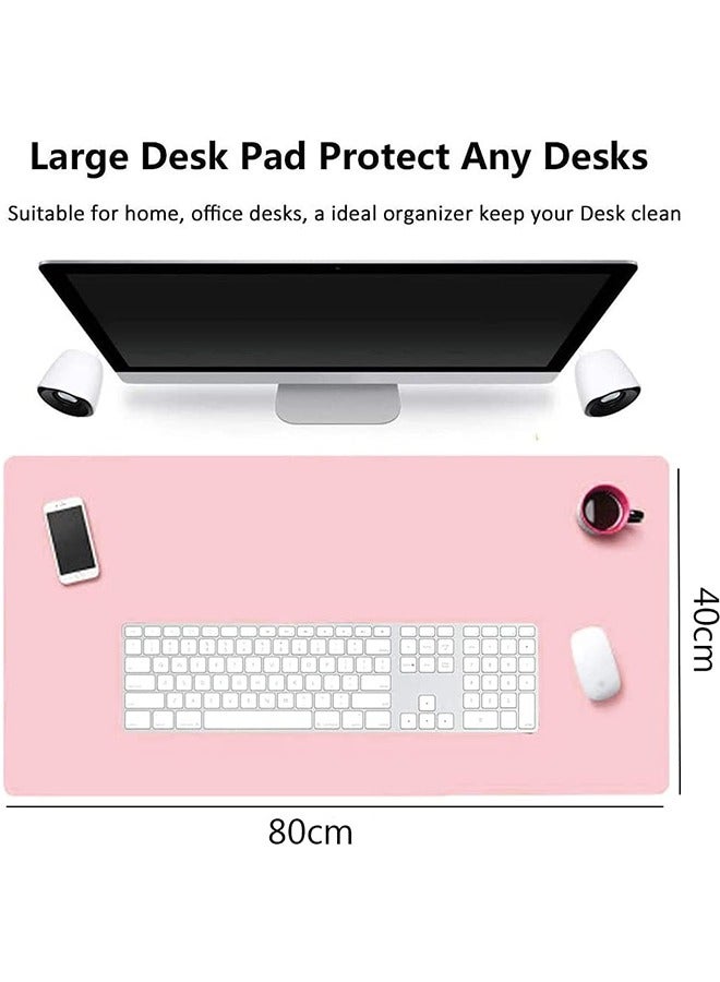 JCB CHIC Desk Pad Leather Computer Mouse Pad Office Desk Mat Extended Gaming Mouse Pad, Non-Slip Waterproof Dual-Side Use Desk Mat Protector 80cm X 40cm - Image 1
