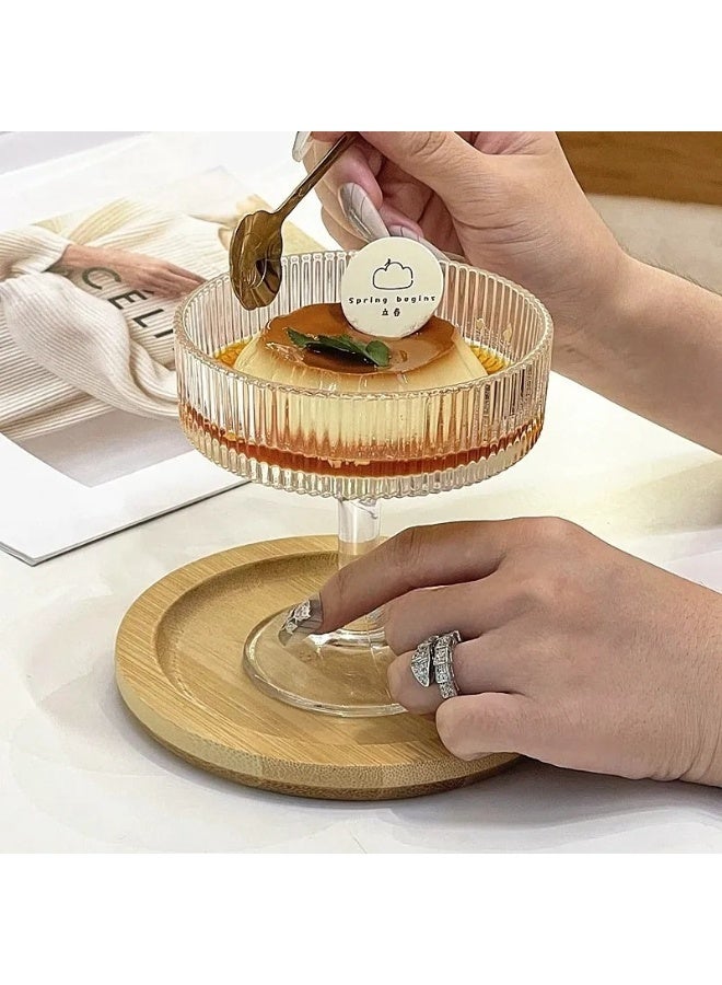 PINKSAMA 2pcs Dessert Cup, Dessert Bowl, Glass Dessert Cup, Ice Cream Cup, Pudding Cup, Custard Bowl - Image 3