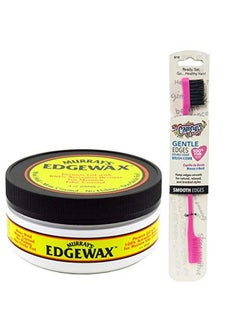 Edgewax Gel Beeswax Hair Wax Edge Control 4Oz Jar W/Camryn'S Bff Gentle Edge Brush