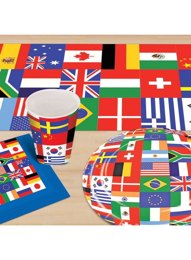 Beistle إكسسوار حفلات مفرش طاولة مطبوع عليه علم دولي (عدد واحد) (1/عبوة) - Image 5