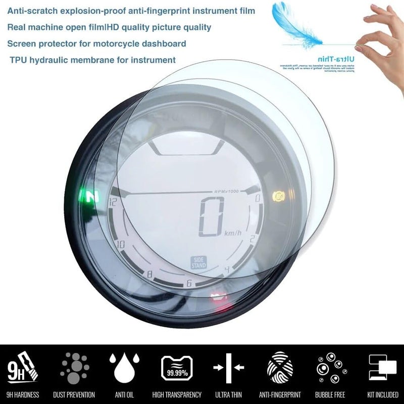 QASULER Motorcycle Speedometer Scratch Protection Film - Image 3