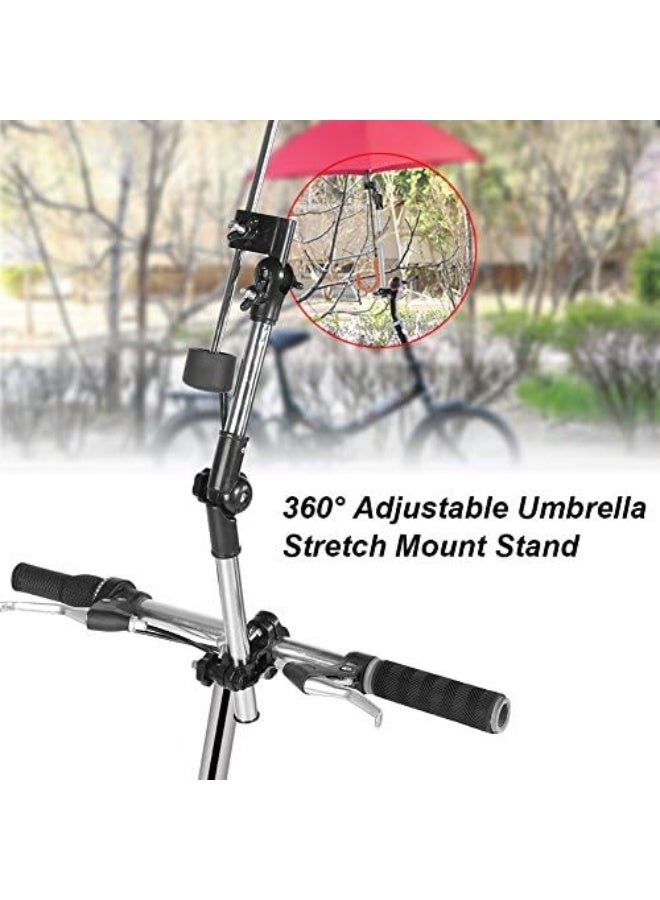 Zerodis Umbrella Holder for Stroller, 360Â° Adjustable Bike Umbrella Stretch Mount Stand Holder Baby Stroller Pram Chair(Black) - Image 2