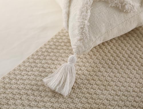 PANOD Decorative Long Lumbar Pillow Cover 14x36 Boho,Super Soft Chenille Extra Long Lumbar Pillow Case Cover with Tassel for Bed Sofa Couch Farmhouse Livingroom,White,Modern Skinny - Image 5