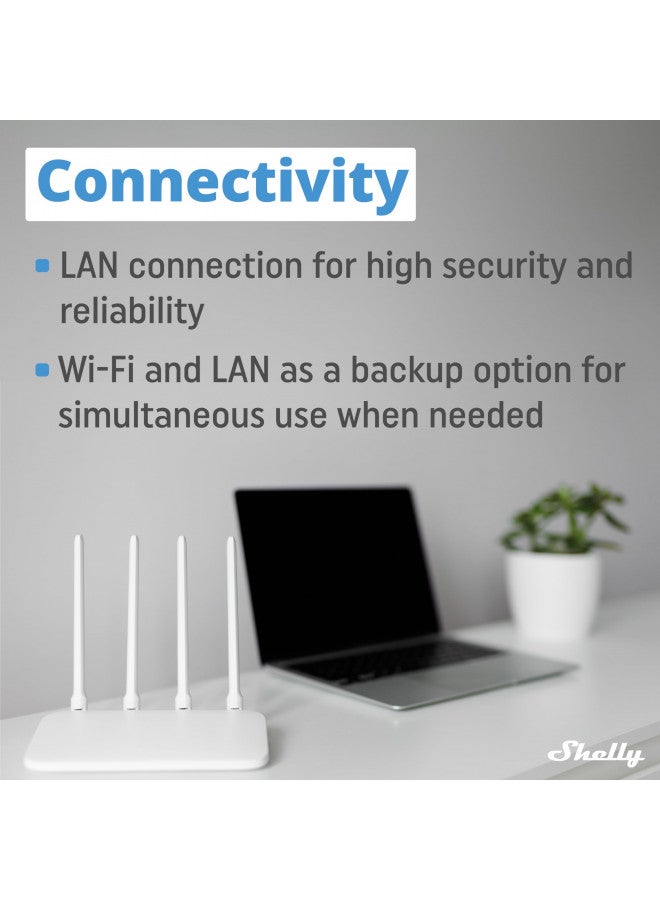 Shelly Pro 3 | Wi-Fi, LAN & Bluetooth 3 Channel Smart Relay | Home & Facility Automation | Compatible with Alexa & Google Home | iOS Android App | Lights Automation | Controller for Motorized Valve