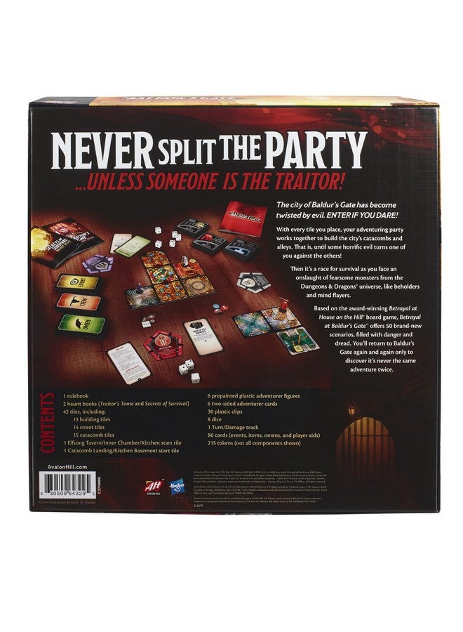 Avalon Hill لعبة الخيانة في بوابة بالدر - لعبة لوحية قابلة للتعديل من أفالون هيل هاسبرو للألعاب، للأعمار 12 وما فوق، دي آند دي، مستندة إلى الخيانة في المنزل على التل - Image 2