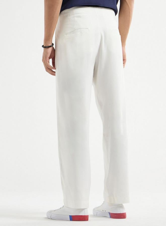 سبلاش فيڤ بنطلون سادة بقصة مريحة وخصر مرن وجيوب - Image 3