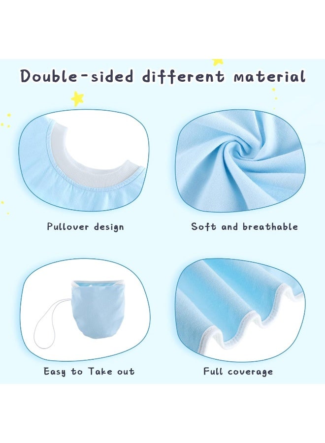 Newwiee Newwiee 5 Pcs Pullover Toddler Bibs Full Coverage Baby Bibs Soft Absorbent Cotton Towel Bibs for Toddler Drooling Feeding - Image 3
