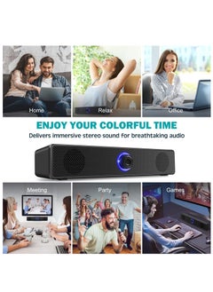Necomi Speakers Usb-Powered Wired Bluetooth Stereo Desktop Speakers For Laptops Tablets  - Image 5