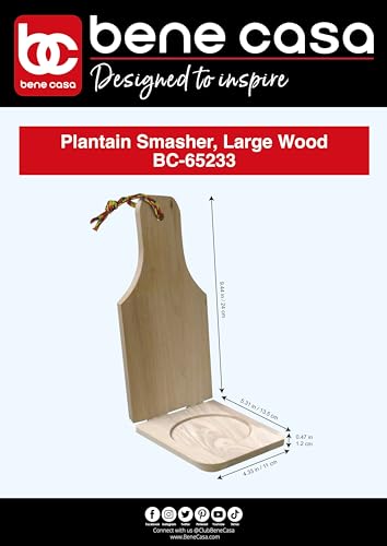 Bene Casa Wood Tostonera for Plantains Large - Image 1