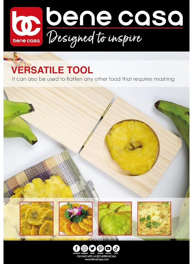 Bene Casa Wood Tostonera for Plantains Large - Image 2