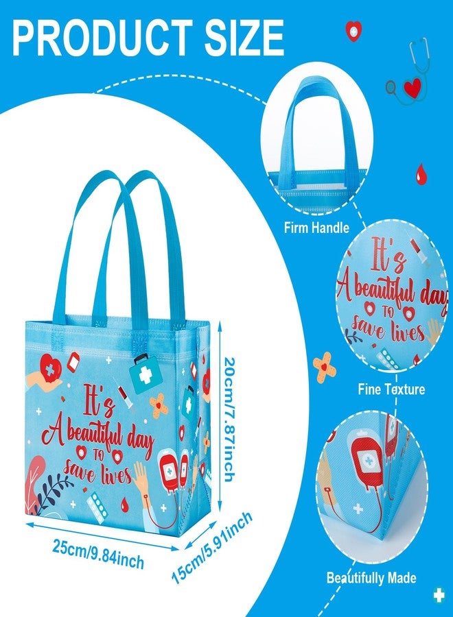 Clysee 36 Pcs Nurse Appreciation Gift Bags with Handles Thank You Non Woven Fabric Tote Bags Reusable Medical Assistant Cna Week Gift for Emergency Nurses Operating Medical Graduation Party Favors - Image 4