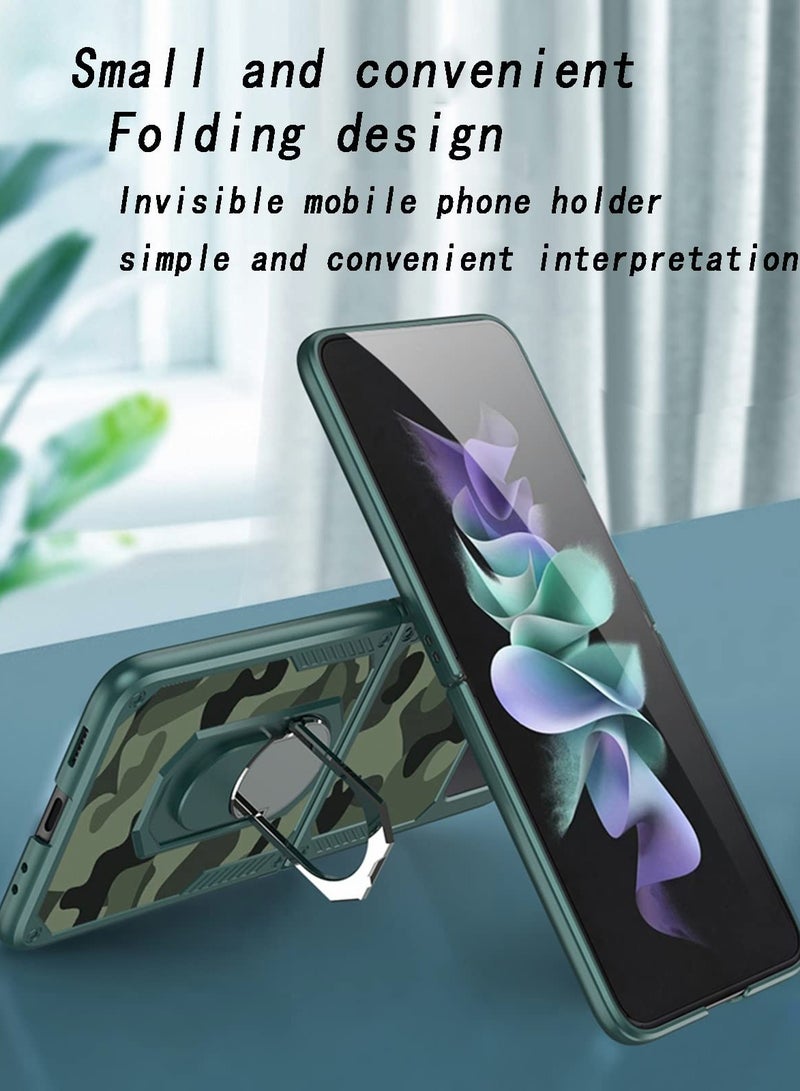 Excefore Case for Samsung Z Flip 3 Case, Built-in Kickstand Shockproof Fold 360 degrees Protection Cover - Image 5