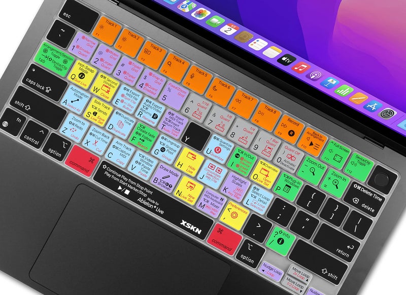 XSKN Ableton Live Shortcuts Design Silicone Keyboard Cover Skin for Apple M2 Chip MacBook Air 13.6 inch with Touch ID ( Model A2681 ) US Version - Image 4