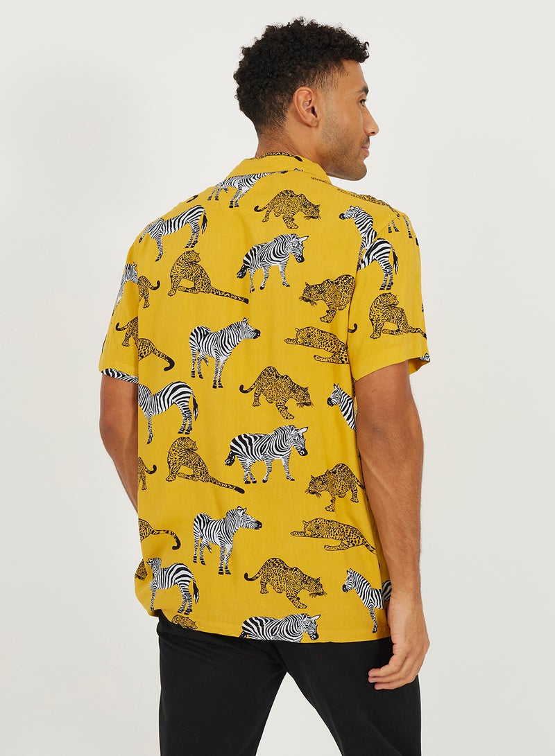 برايف سول قميص كاجوال بطبعة حيوانات - Image 4