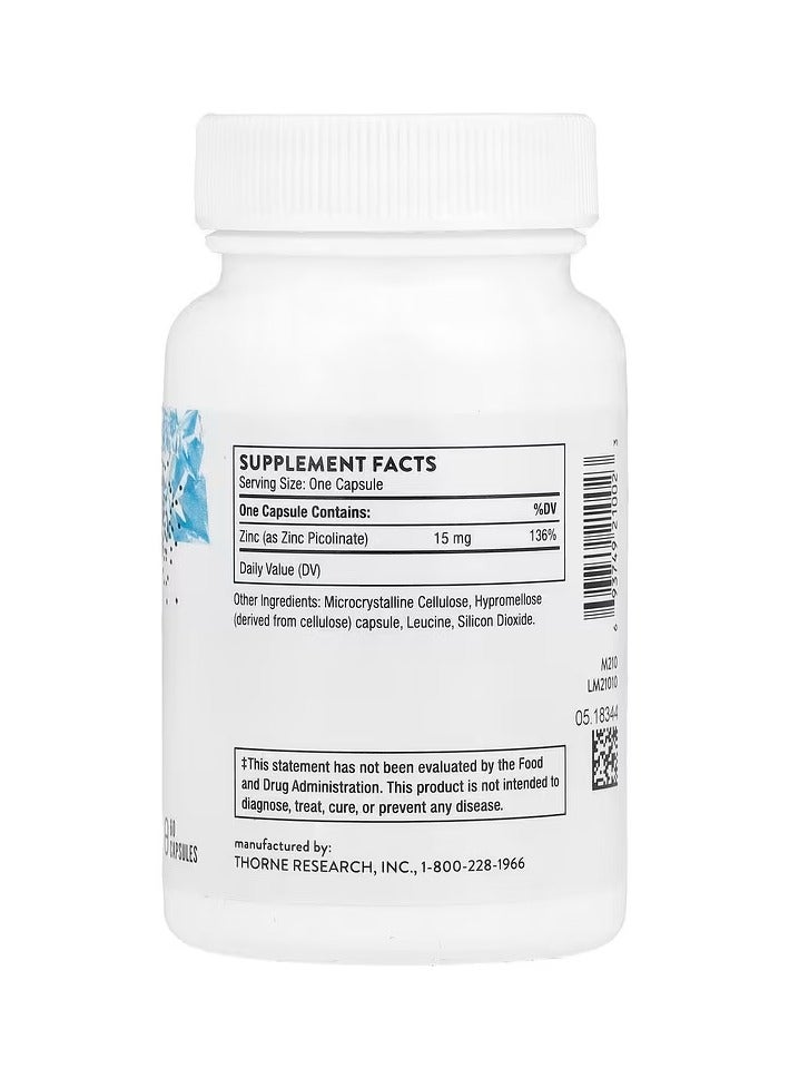 ثورن زنك بيكولينات 15مجم للنمو ووظيفة المناعة | 60 كبسولة مكمل غذائي - Image 2