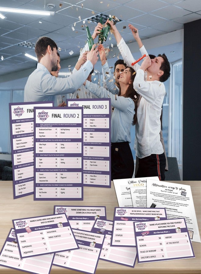 Xenseou Office Party Feud Game - Team Building Activity Set - Trivia Game Supplies - OF02 - Image 4