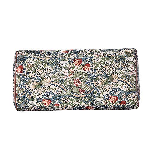 Signare Tapestry Duffle Bag Overnight Bags Weekend Bag for Women with William Morris Golden Lily Design (TRAV-GLILY) - Image 5
