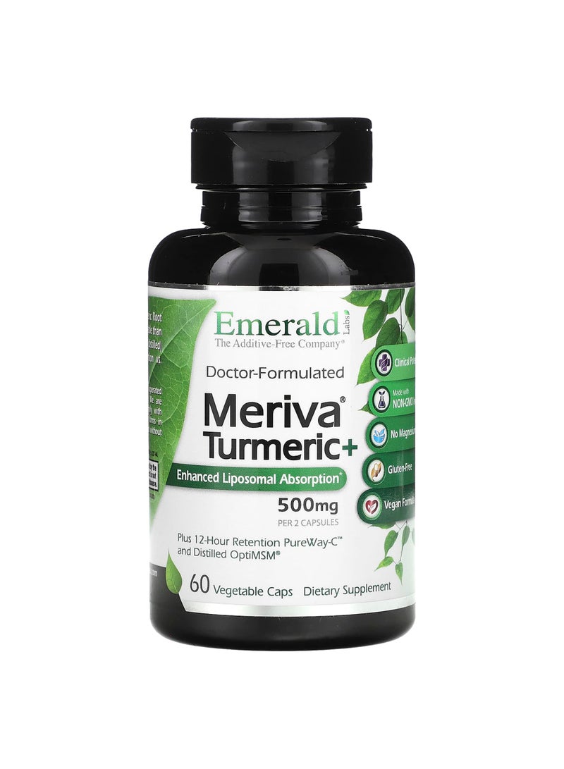 Emerald Laboratories Meriva Turmeric +, 60 Vegetable Caps