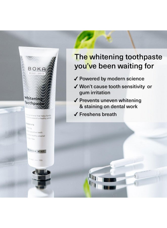 BOKA Boka Fluoride Free Toothpaste - Nano Hydroxyapatite, Remineralizing, Sensitive Teeth, Whitening - Dentist Recommended for Adult, Kids Oral Care - Refresh Mint Flavor, 4 Fl Oz 1Pk - Image 3
