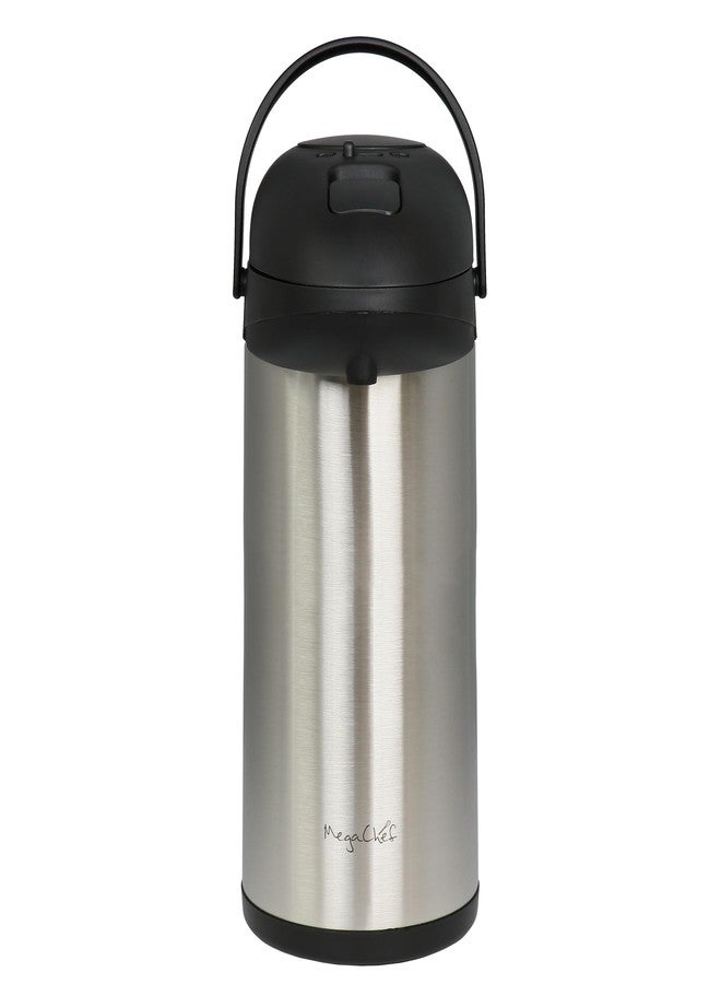MegaChef 5 Quart Stainless Steel Vacuum Body Pump Cap Air Pot - Image 3