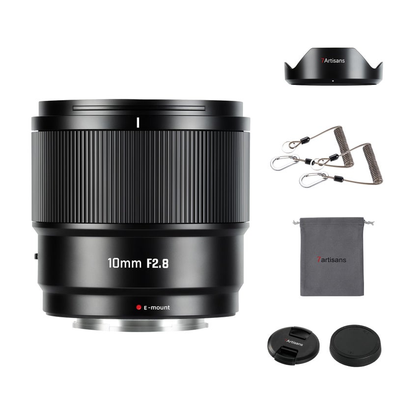 7artisans AutoFocus 10mm F28 APSC WideAngle Lens F28 Large ApertureSupport AutomaticManual Aperture FaceEye Recognition Compatible for Sony FS5FS7FS7M2FS5M2KA3000A5000A6000Black - Image 2