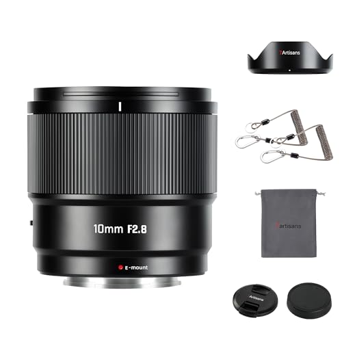 7artisans AutoFocus 10mm F28 APSC WideAngle Lens F28 Large ApertureSupport AutomaticManual Aperture FaceEye Recognition Compatible for Sony FS5FS7FS7M2FS5M2KA3000A5000A6000Black - Image 1