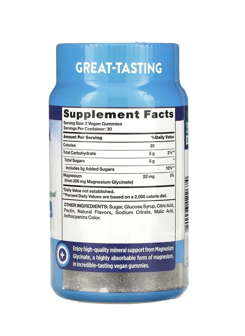 Nature's Truth - Magnesium Glycinate Gummies Natural Grape, 100 mg 60 Vegan Gummies - Image 1