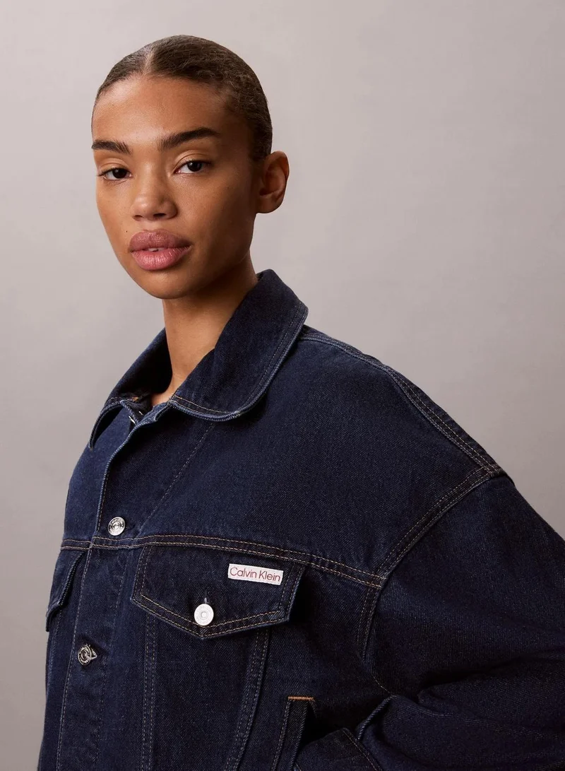 Calvin Klein TRUE INDIGO Relaxed Denim Jacket for Women | Best Price UAE